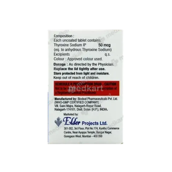 thyroxium 50mcg tablet 120's